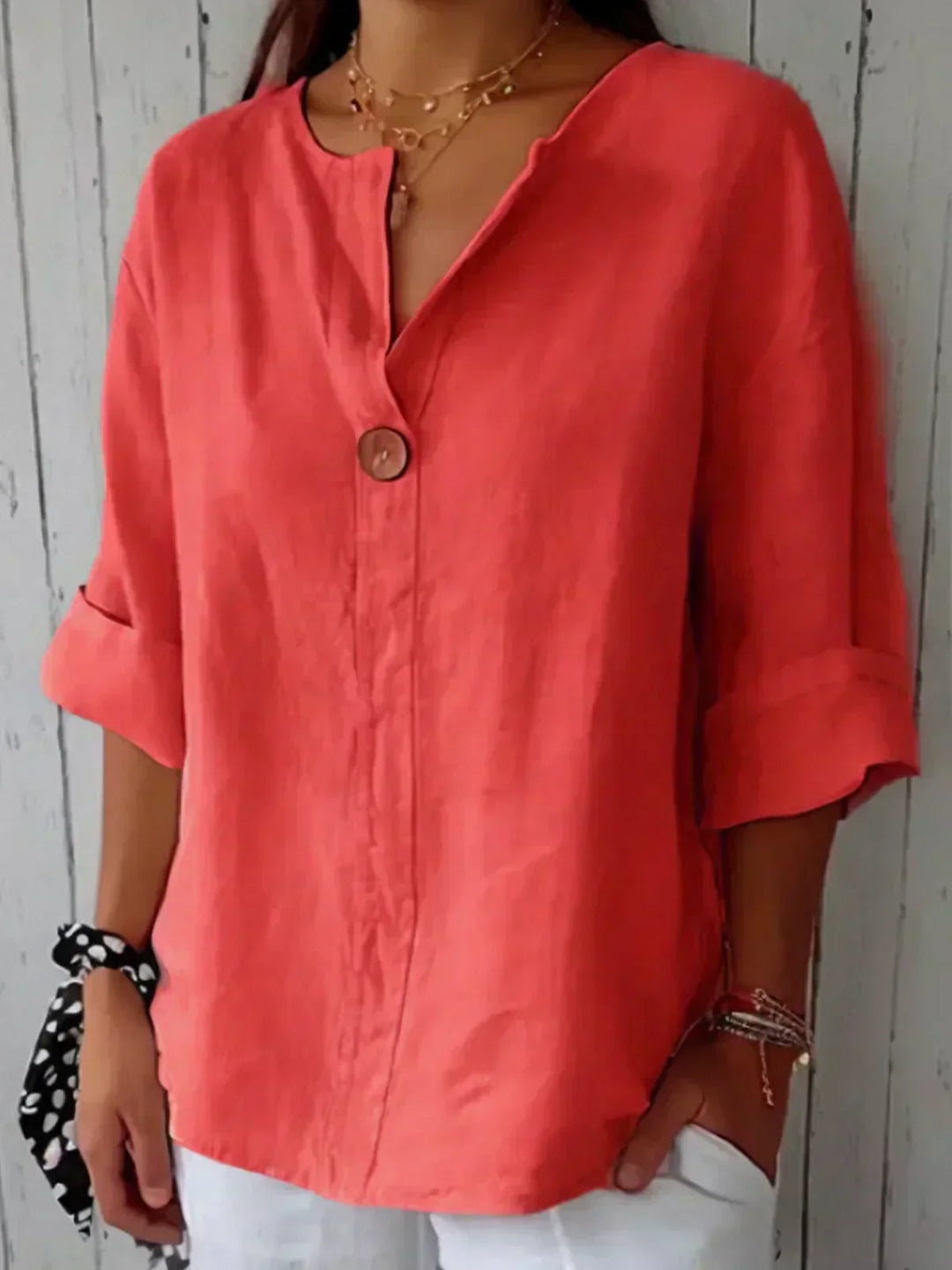 Camila | Casual V-Neck Blouse
