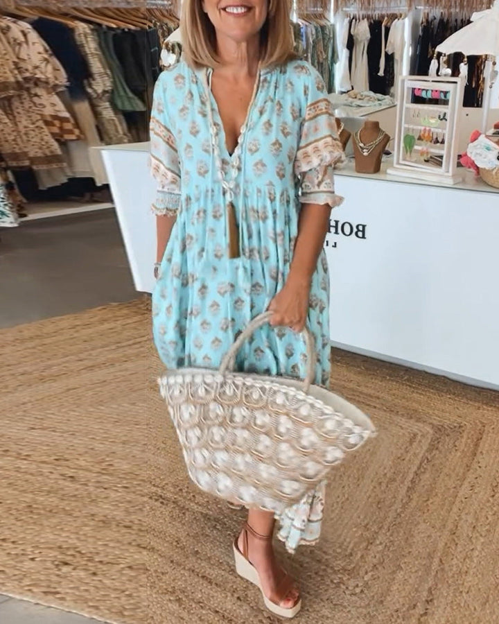 Audrey |  Stylish Bohemian Floral Dress