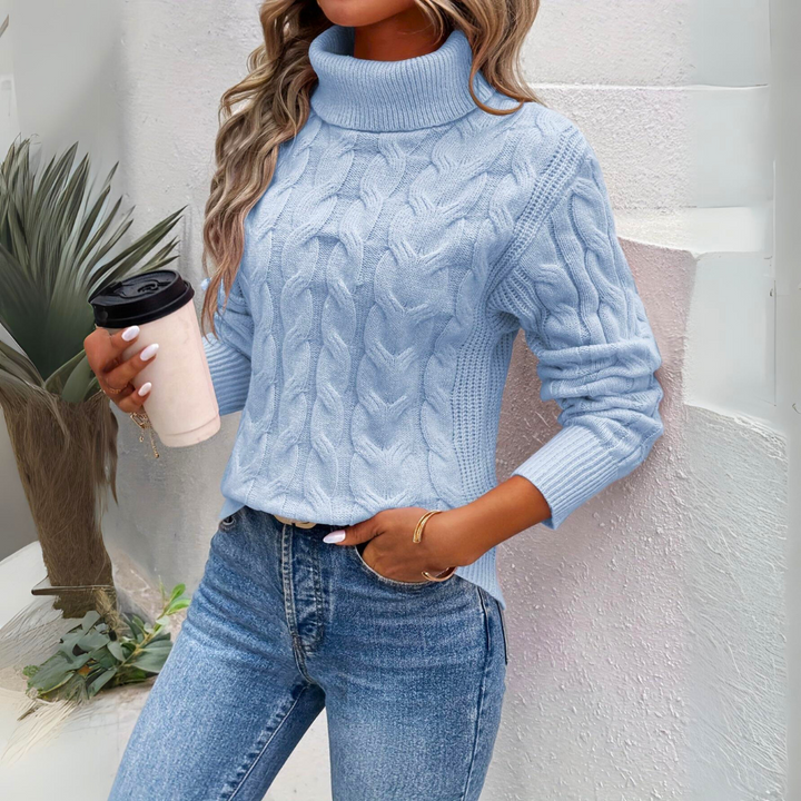 Giorgia™ - Warm knitted women's turtleneck