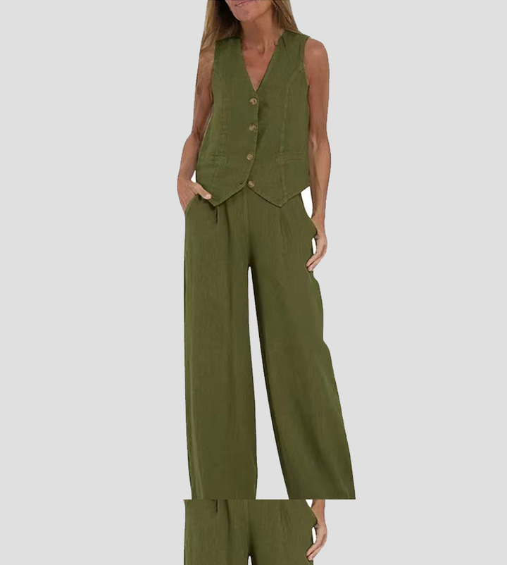 Eleanor | Chic Black Linen Set