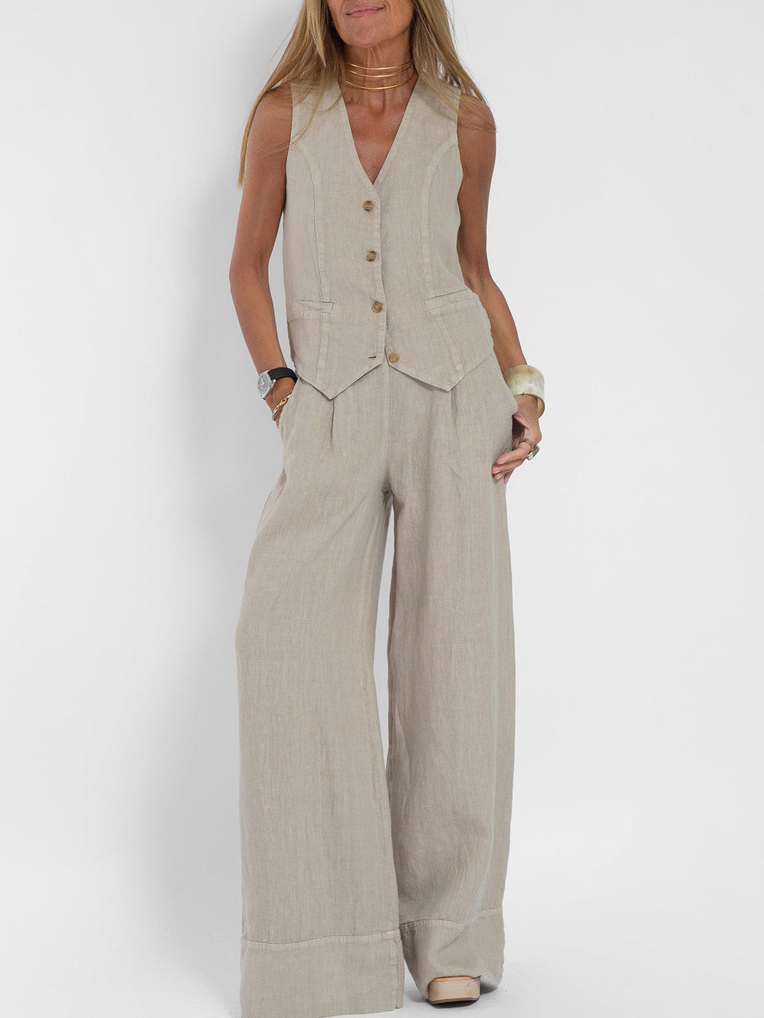 Eleanor | Chic Black Linen Set