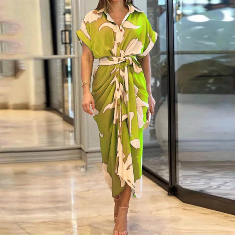 Jasmine | Belted Button-Down Shirt Dress