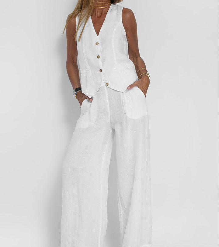 Eleanor | Chic Black Linen Set