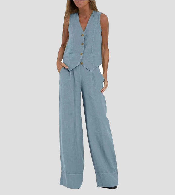 Eleanor | Chic Black Linen Set