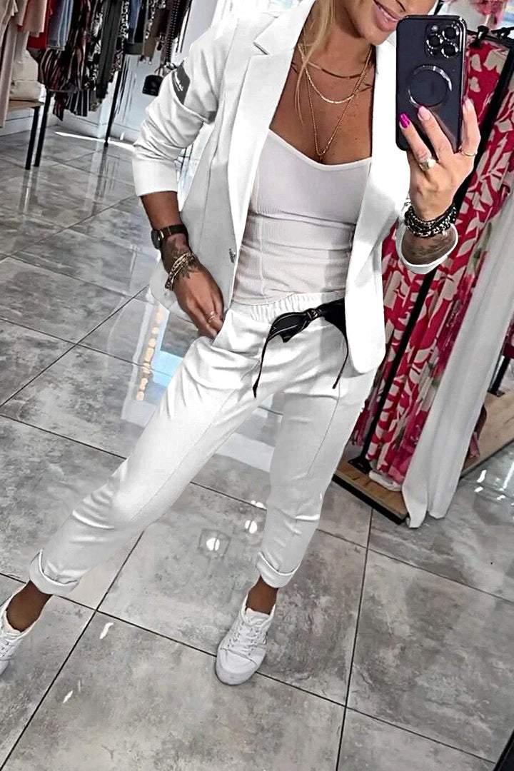 Fenna™ | Relaxed Solid Color Two-Piece Set for Women