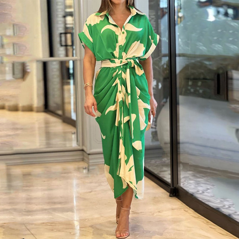 Jasmine | Belted Button-Down Shirt Dress
